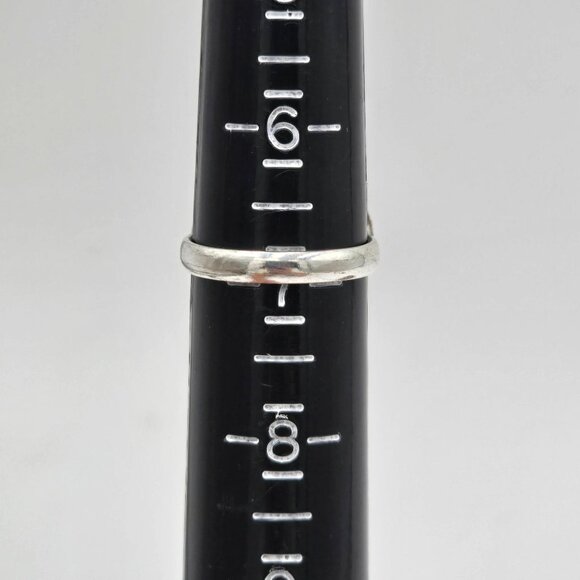 925 Sterling Silver Plt Round Citrine Ring Size 6.5 Bezel Setting Fine Jewelry - Picture 6 of 6